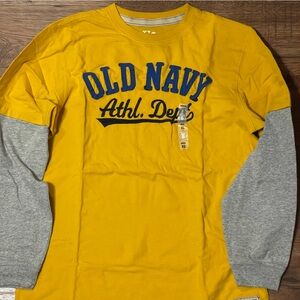 Old Navy Yellow Athletic Long Sleeve Shirt